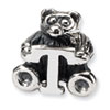 Reflection Beads Sterling Silver Kids Letter T Bead