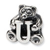 Reflection Beads Sterling Silver Kids Letter U Bead