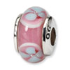 Reflection Beads Sterling Silver Kids Pink Hand-blown Glass Bead