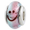 Reflection Beads Sterling Silver Kids Pink/Blue Smiley Murano Glass Bead