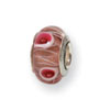 Reflection Beads Sterling Silver Kids Pink Hand-blown Glass Bead