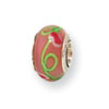 Reflection Beads Sterling Silver Kids Pink Hand-blown Glass Bead