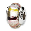 Reflection Beads Sterling Silver Kids Pink Hand-blown Glass Bead
