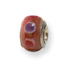 Reflection Beads Sterling Silver Kids Pink Hand-blown Glass Bead