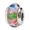 Reflection Beads Sterling Silver Kids Pink Bird Mur.Glass Bead
