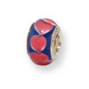 Reflection Beads Sterling Silver Kids Pink Hand-blown Glass Bead