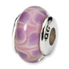 Reflection Beads Sterling Silver Kids Pink Hand-blown Glass Bead