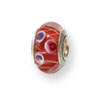 Reflection Beads Sterling Silver Kids Red Hand-blown Glass Bead
