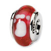 Reflection Beads Sterling Silver Kids Red Foot Murano Glass Bead