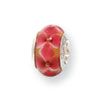 Reflection Beads Sterling Silver Kids Red Hand-blown Glass Bead