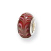 Reflection Beads Sterling Silver Kids Red Hand-blown Glass Bead
