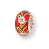 Reflection Beads Sterling Silver Kids Red Hand-blown Glass Bead