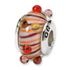 Reflection Beads Sterling Silver Kids Red Hand-blown Glass Bead