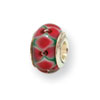 Reflection Beads Sterling Silver Kids Red Hand-blown Glass Bead