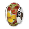 Reflection Beads Sterling Silver Kids Red Hand-blown Glass Bead
