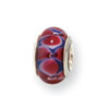 Reflection Beads Sterling Silver Kids Red Hand-blown Glass Bead