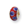 Reflection Beads Sterling Silver Kids Red Hand-blown Glass Bead