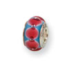 Reflection Beads Sterling Silver Kids Red Hand-blown Glass Bead