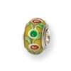 Reflection Beads Sterling Silver Kids Yellow Hand-blown Glass Bead