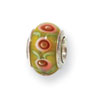 Reflection Beads Sterling Silver Kids Yellow Hand-blown Glass Bead