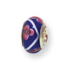 Reflection Beads Sterling Silver Kids Blue Hand-blown Glass Bead