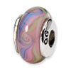 Reflection Beads Sterling Silver Kids Blue Hand-blown Glass Bead