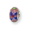 Reflection Beads Sterling Silver Kids Blue Hand-blown Glass Bead