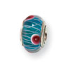 Reflection Beads Sterling Silver Kids Blue Hand-blown Glass Bead