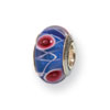 Reflection Beads Sterling Silver Kids Blue Hand-blown Glass Bead