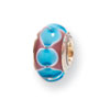 Reflection Beads Sterling Silver Kids Blue Hand-blown Glass Bead