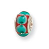 Reflection Beads Sterling Silver Kids Blue Hand-blown Glass Bead