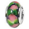 Reflection Beads Sterling Silver Kids Blue Hand-blown Glass Bead