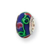 Reflection Beads Sterling Silver Kids Blue Hand-blown Glass Bead