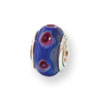 Reflection Beads Sterling Silver Kids Blue Hand-blown Glass Bead