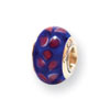 Reflection Beads Sterling Silver Kids Blue Hand-blown Glass Bead
