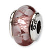 Reflection Beads Sterling Silver Kids Light Purple Hand-blown Glass Bead