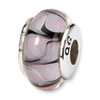 Reflection Beads Sterling Silver Kids Black Hand-blown Glass Bead