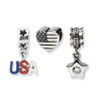 Reflection Beads Sterling Silver American Pride Boxed Bead Set