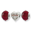 Reflection Beads Sterling Silver Red Hot Mom Boxed Bead Set
