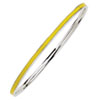 Stackable Expressions Sterling Silver Yellow Enameled Slip-On Bangle Bracelet