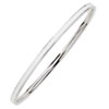 Stackable Expressions Sterling Silver White Enameled Bangle Slip-On Bangle Bracelet