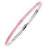 Stackable Expressions Sterling Silver Pink Enameled Slip-On Bangle Bracelet