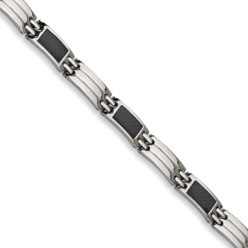Chisel Stainless Steel Carbon Fiber Bracelet Chisel Jewelry