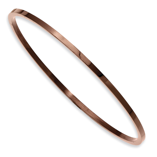 Chisel Stainless Steel Chocolate Plated Bangle Chisel Jewelry Contemporary Jewelry for Men