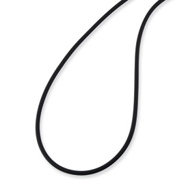 Reflection Beads Sterling Silver 16inch 3mm Black Rubber Cord Necklace
