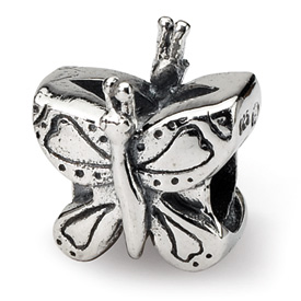 Reflection Beads Sterling Silver Kids Butterfly Bead