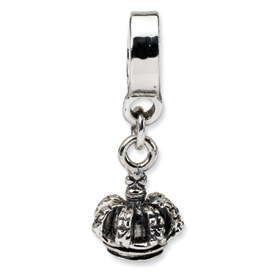 Reflection Beads Sterling Silver Kids Crown Dangle Bead