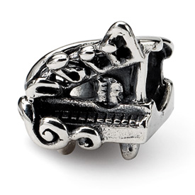Reflection Beads Sterling Silver Baby Grand Piano Bead