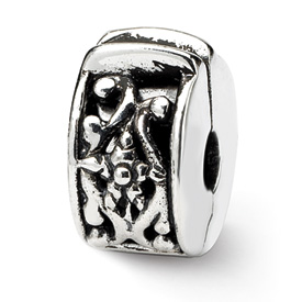Reflection Beads Sterling Silver Hinged Floral Clip Bead