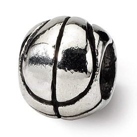 Reflection Beads Sterling Silver Kids Basketball Bead